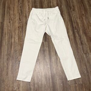 Bevy Flog White Pull On Pants Women's 29 Stretchy High Rise Festive Wear